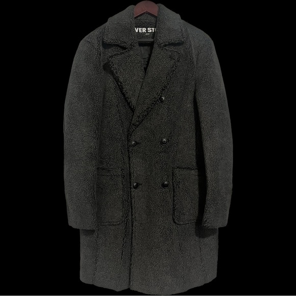 Riverstone Charcoal/Grey Faux Fur Coat M - Picture 1 of 9